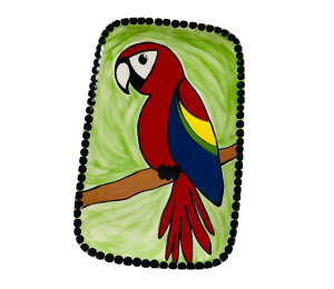 Sunnyvale Scarlet Macaw Plate