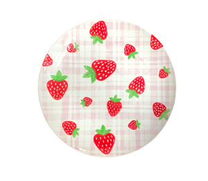 Sunnyvale Strawberry Plaid Plate