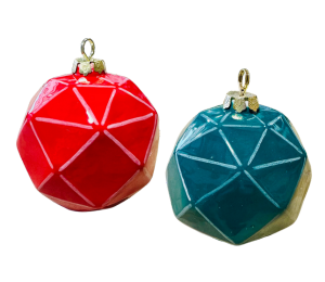 Sunnyvale Jewel Toned Faceted Ornament